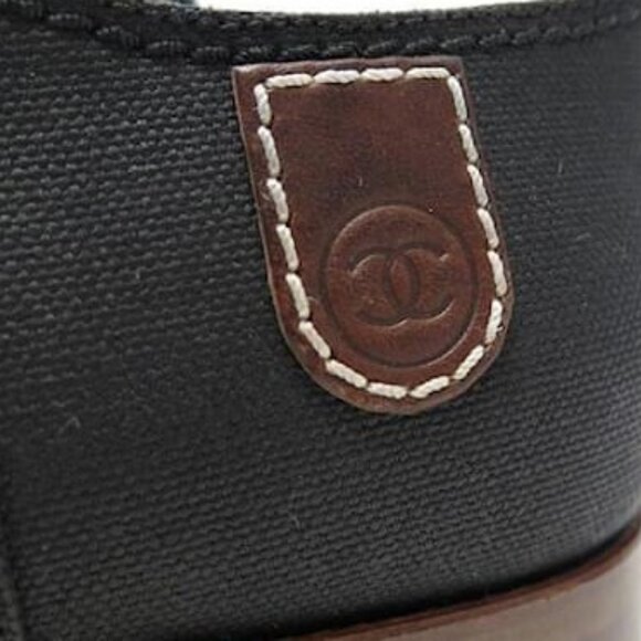 Chanel navy blue Cruise lace-up oxfords shoes size 36.5 - Picture 4 of 7